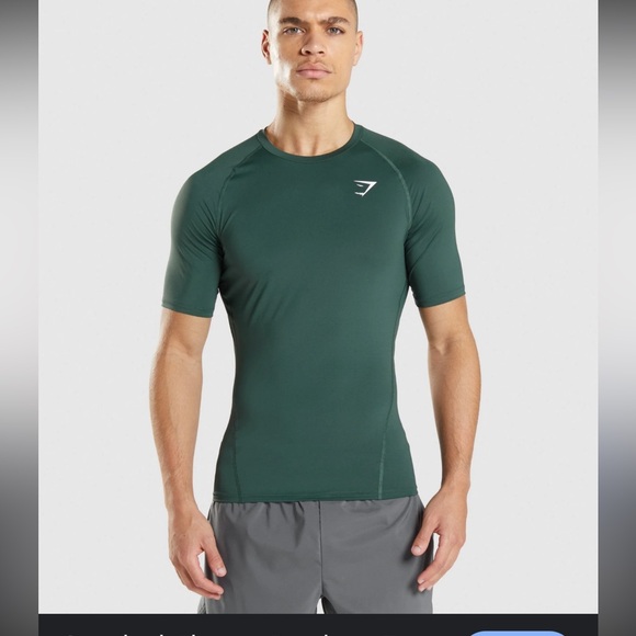 Gymshark Dark Green BaseLayer T-Shirt - Picture 5 of 5